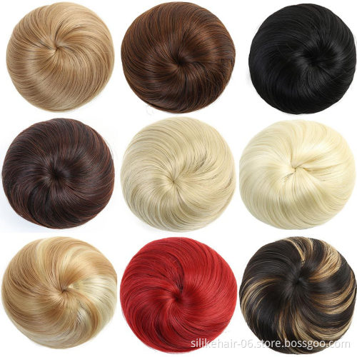 Curly Bun Extensions Scrunchie Updo Hair Pieces Synthetic Combs in Messy Bun Hair Piece for Women Chignon Hairpiece for Women